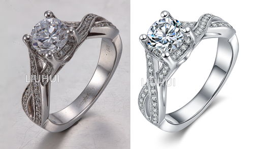 璀璨绽放 钻石豪华珠宝的白底摄影与后期修图艺术